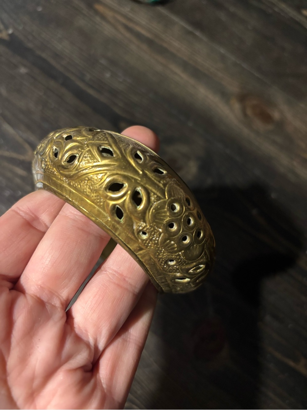 Handmade brass bangle bracelet belly dance tribal style afghan